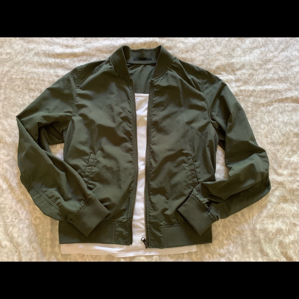 Uniqlo Olive Green Bomber Jacket